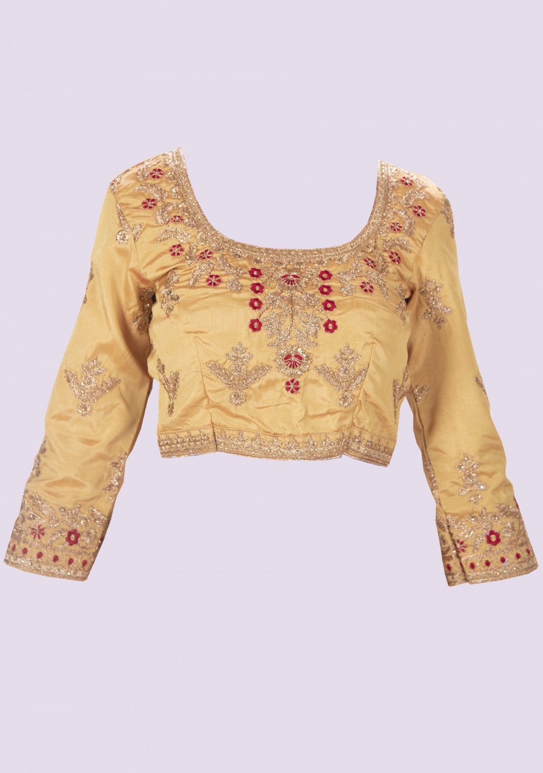 Embroidered Yellow Silk Lehenga