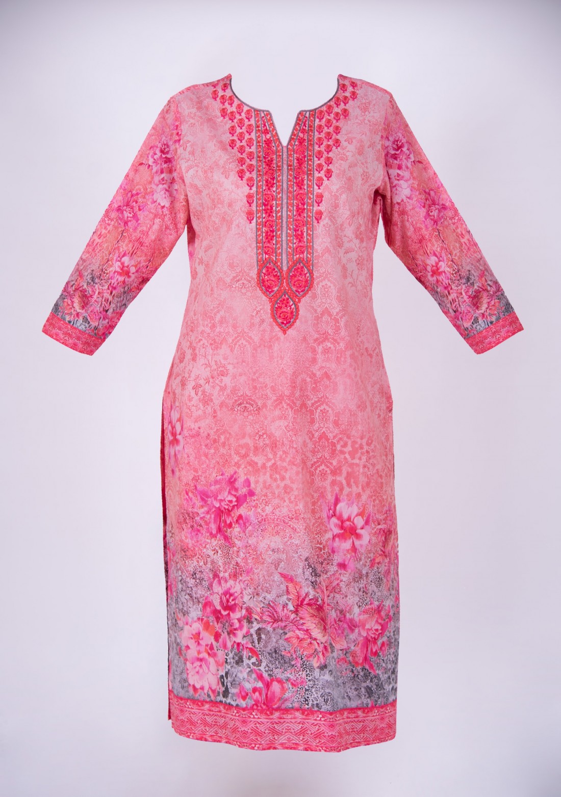 Pink Printed Salwar Suit