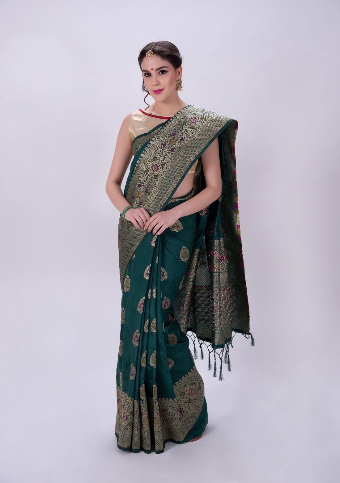 A Bold and Heavy Woven Silk Saree