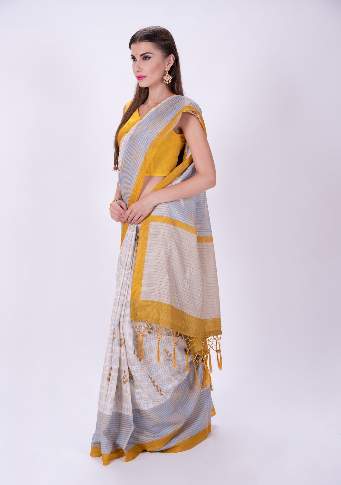 Embroidered Soft and Light Poly Silk Saree 