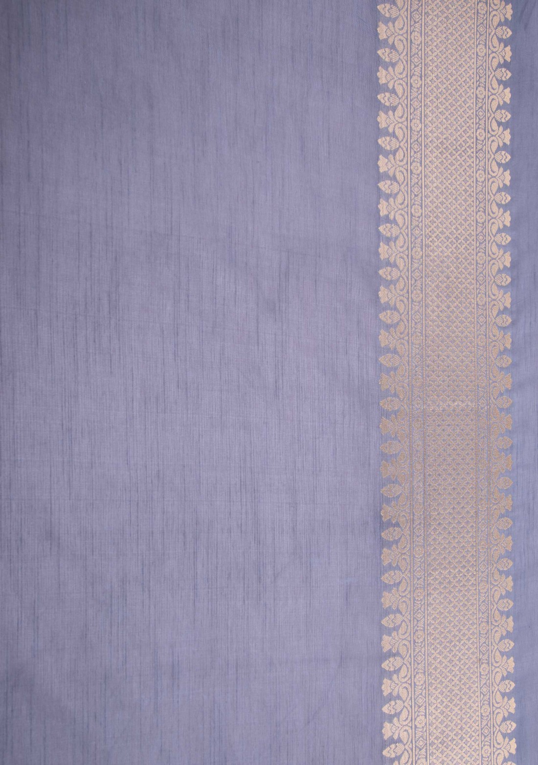 Grey Color Silk Blend Banarasi Saree