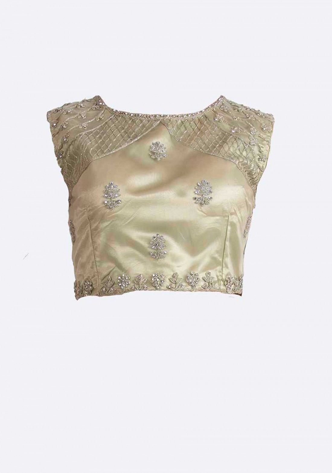 Greenish Gold Heavy Coding Embroidered Net Lehenga Choli