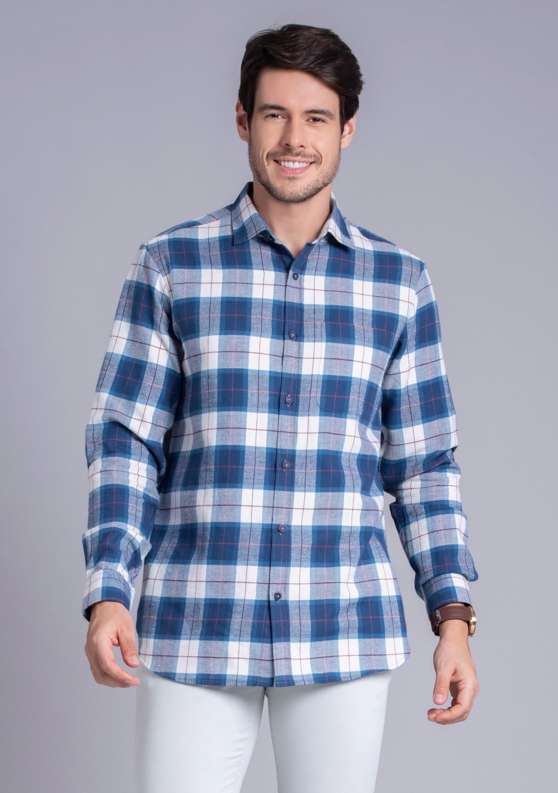 Multicolor check cotton full sleeve casual shirt