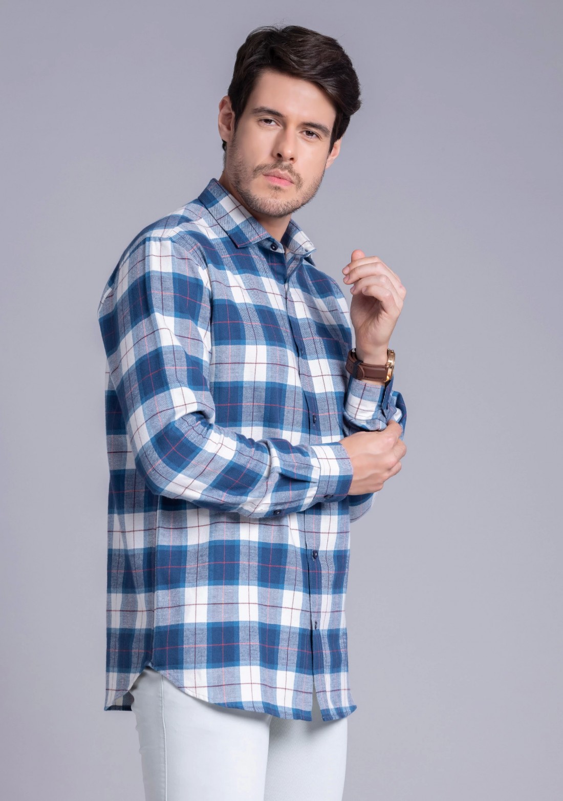 Multicolor check cotton full sleeve casual shirt