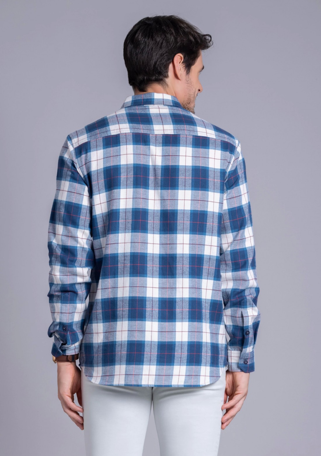 Multicolor check cotton full sleeve casual shirt