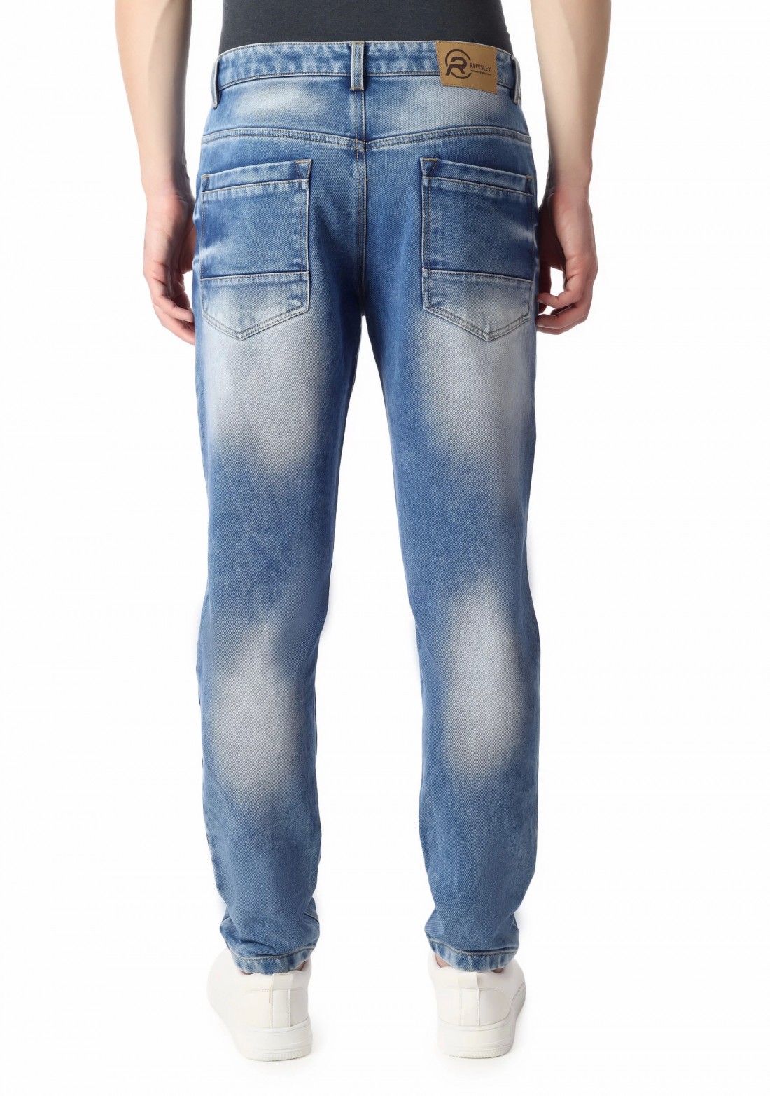 Men's Blue Regular Fit Cotton jeans