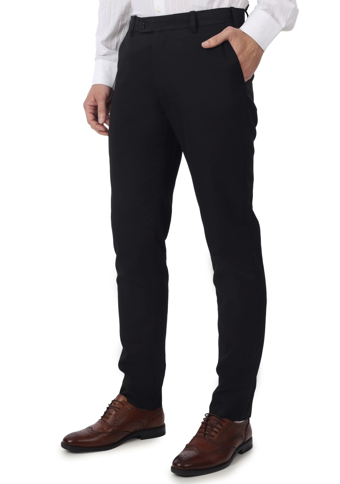 Black Men's Formal Slim Fit Trousers