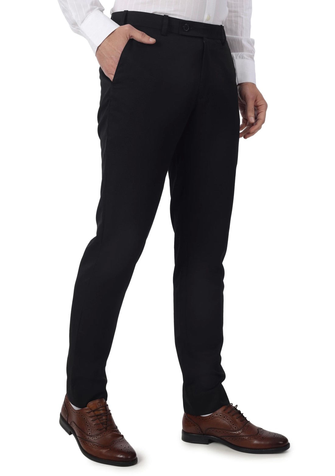 Black Men's Formal Slim Fit Trousers