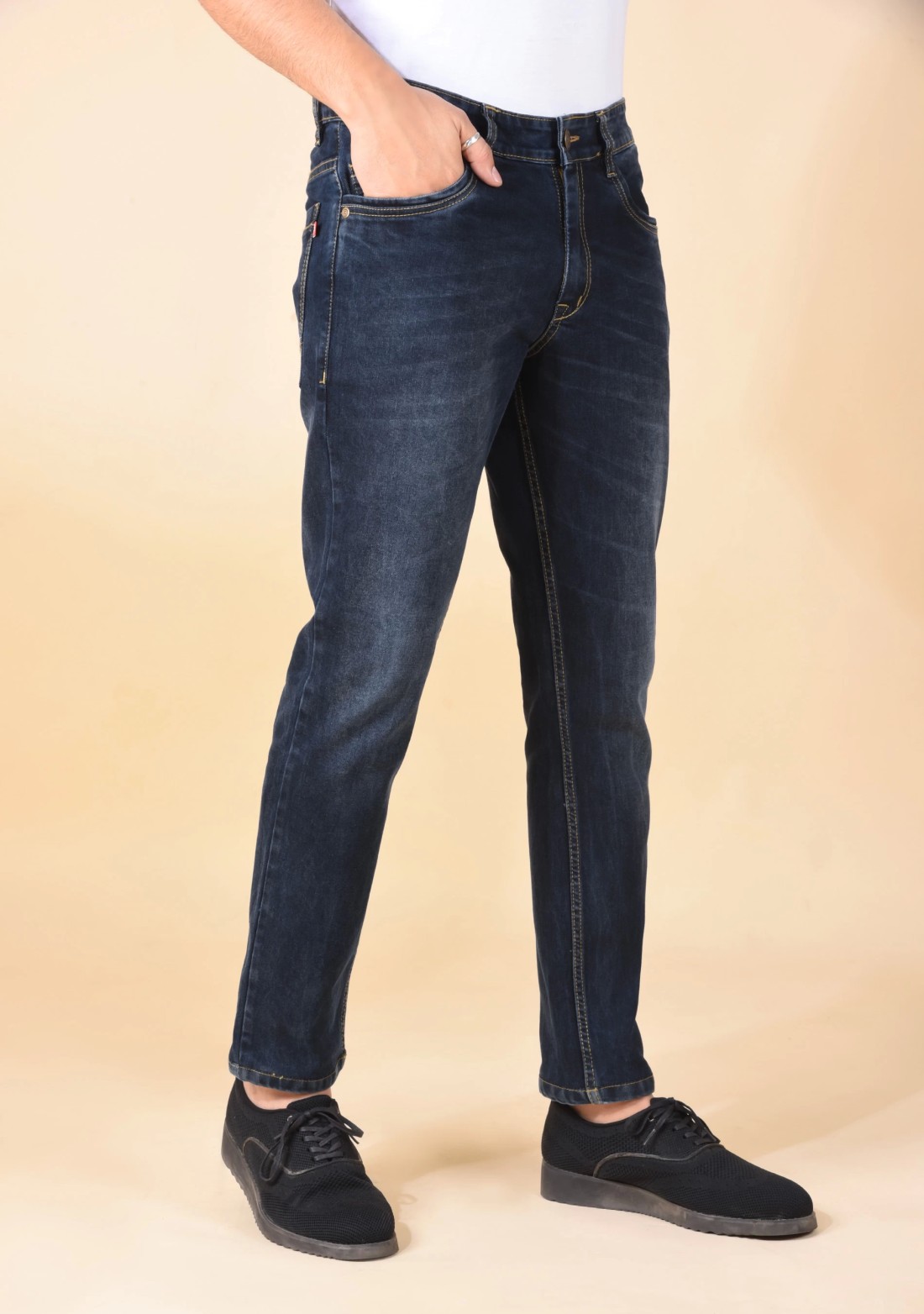 Dark Blue Regular Fit Men's Jeans