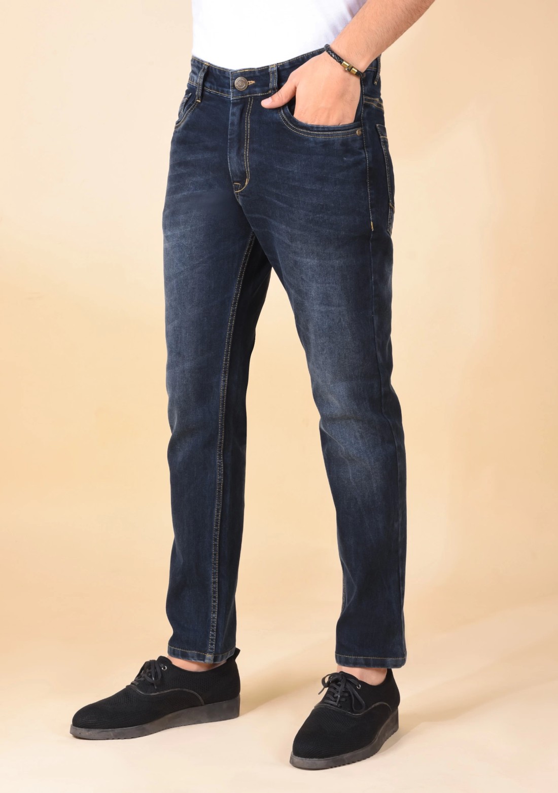 Dark Blue Regular Fit Men's Jeans