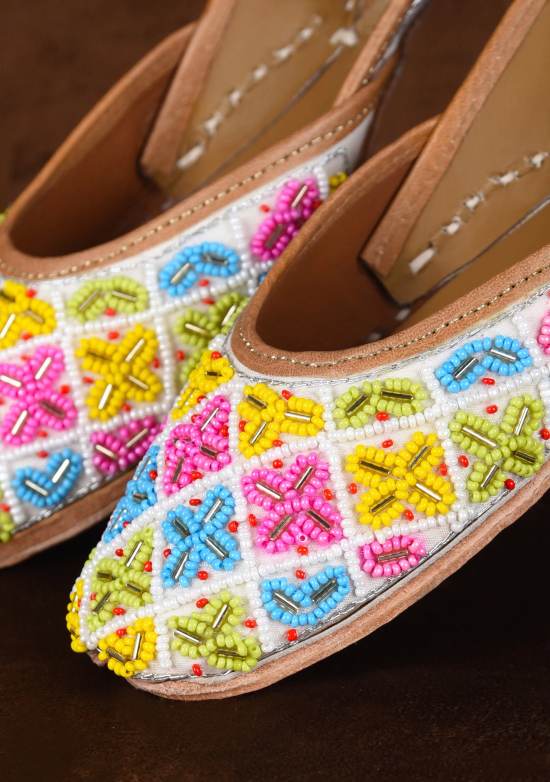 Multi Color Hand Embroidered Jutti