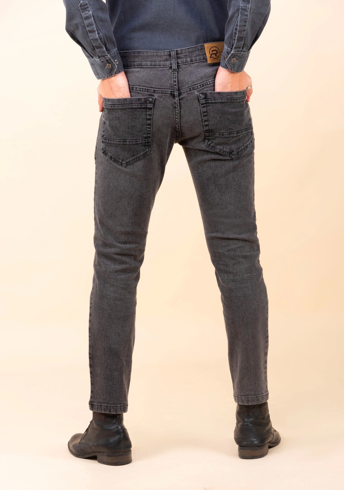 Grey Slim Fit Stretchable Men's Jeans