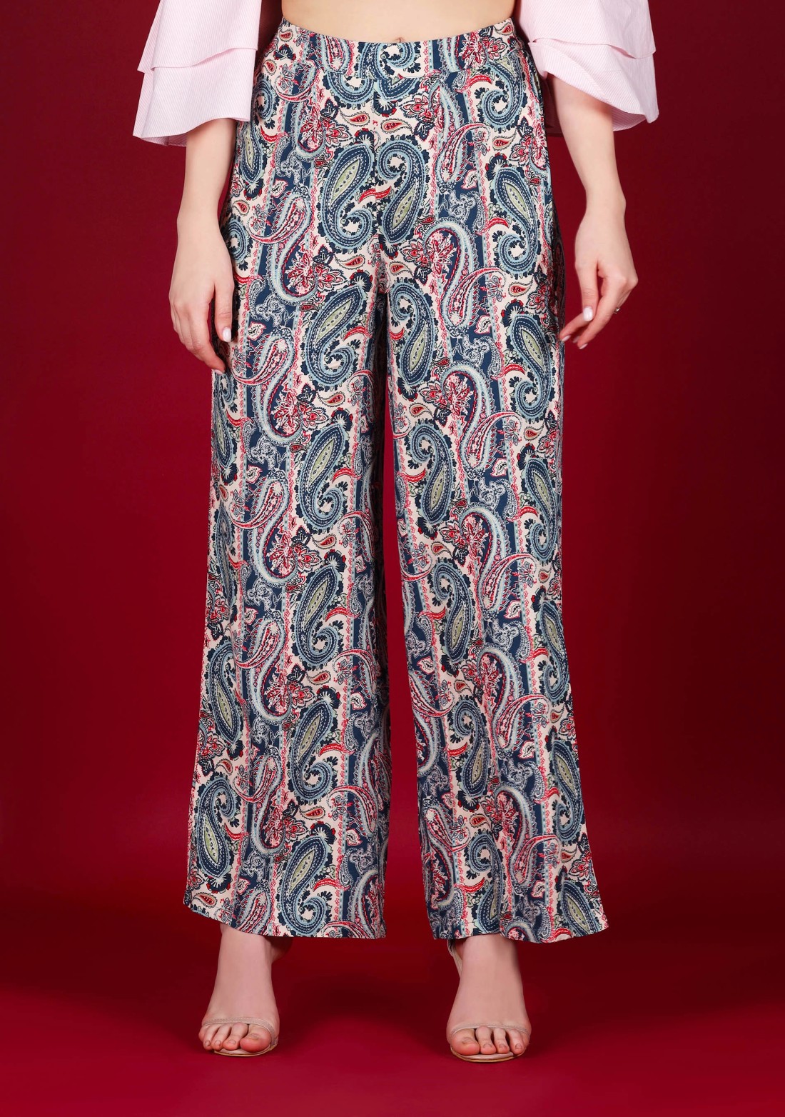 Paisley Print Rayon Palazzo Pant