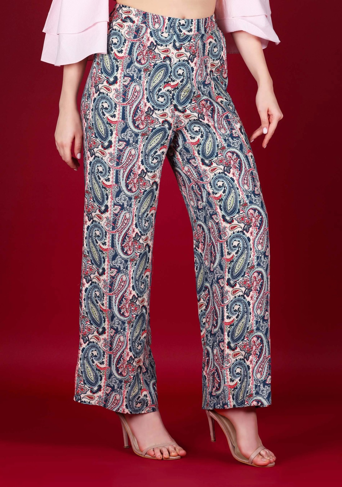 Paisley Print Rayon Palazzo Pant