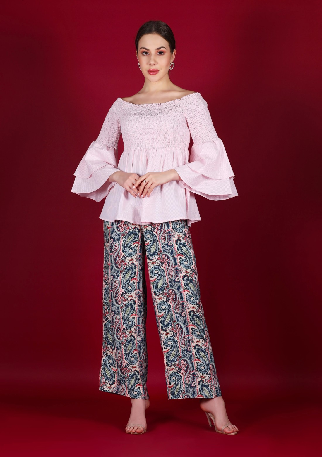 Paisley Print Rayon Palazzo Pant