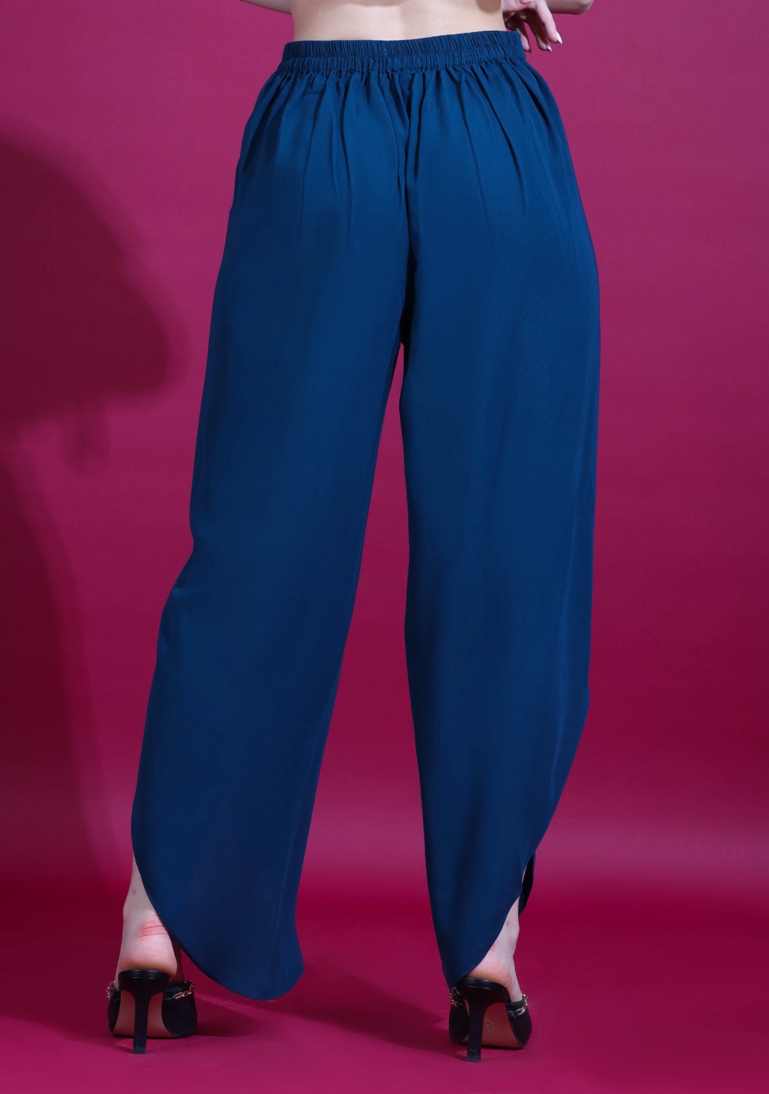 Blue Wrap Around Heavy Georgette Pant