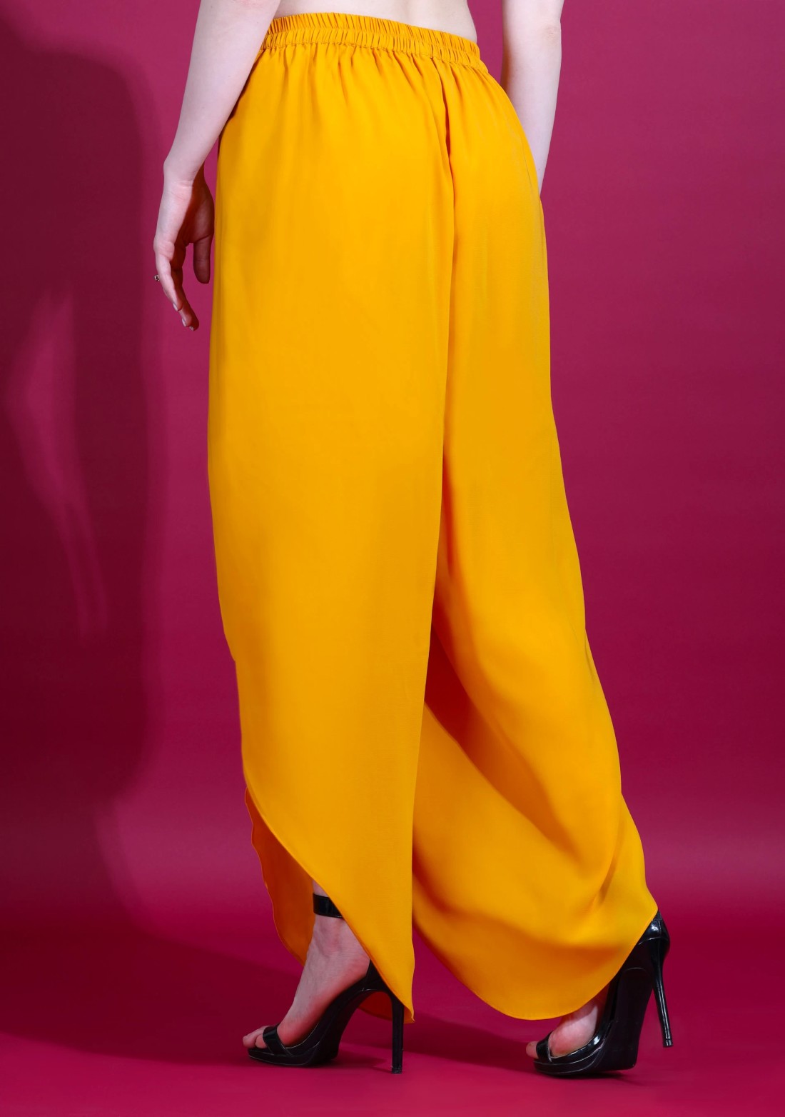 Mustard Wrap Around Heavy Georgette Pant