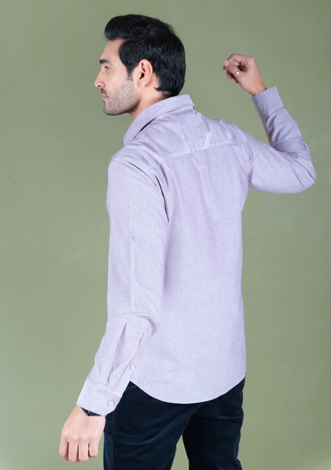 Light Mauve Regular Fit Men's Oxford Shirt