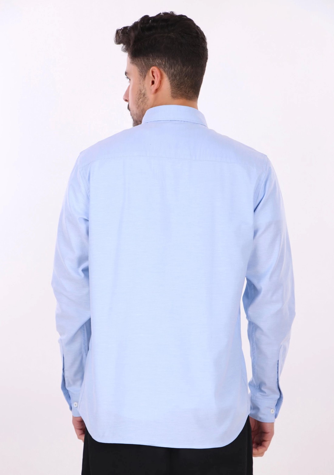 Sky Blue Regular Fit Men's Oxford Shirt