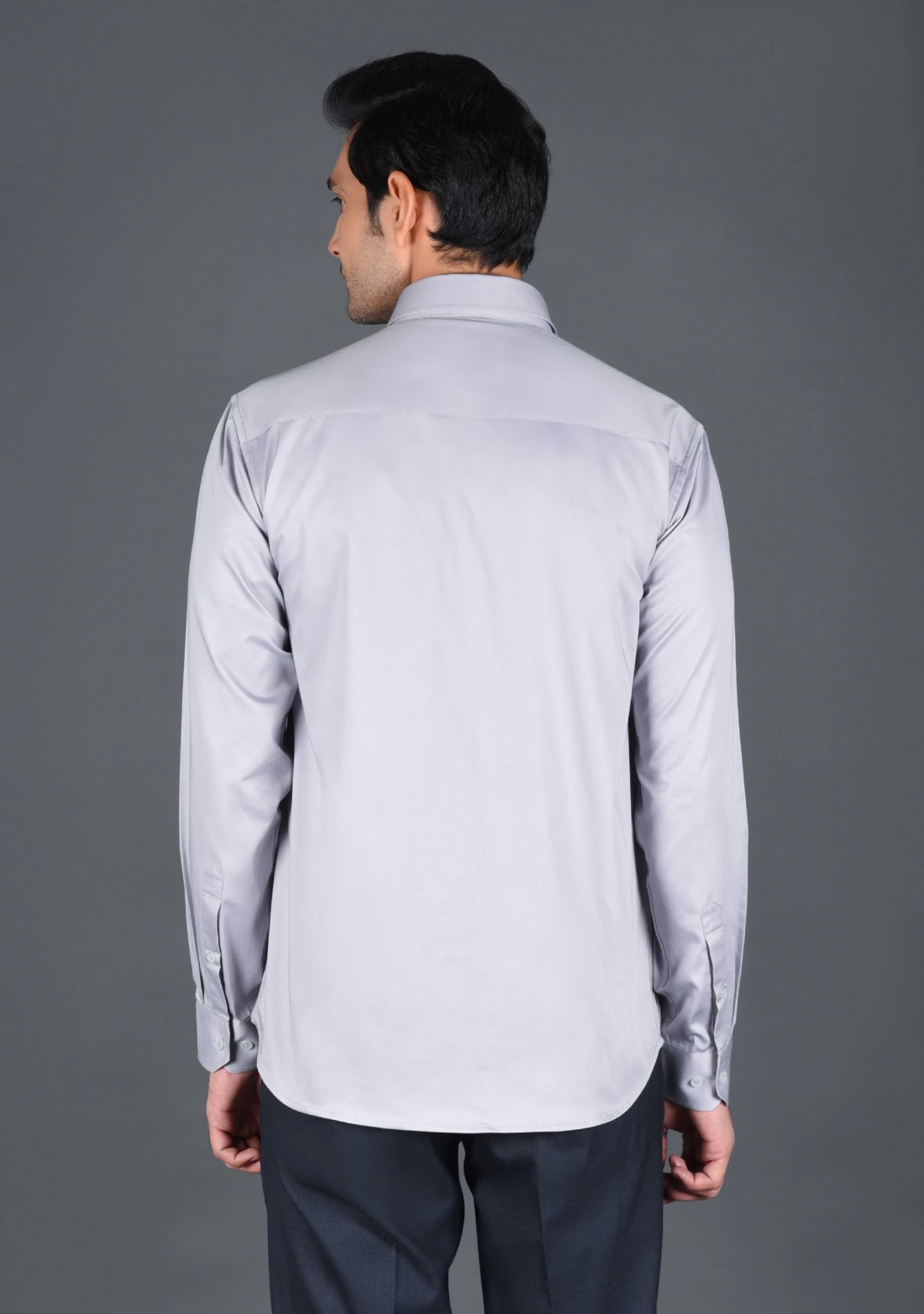 Light Grey Fine Giza Cotton Men's Formal Shirt