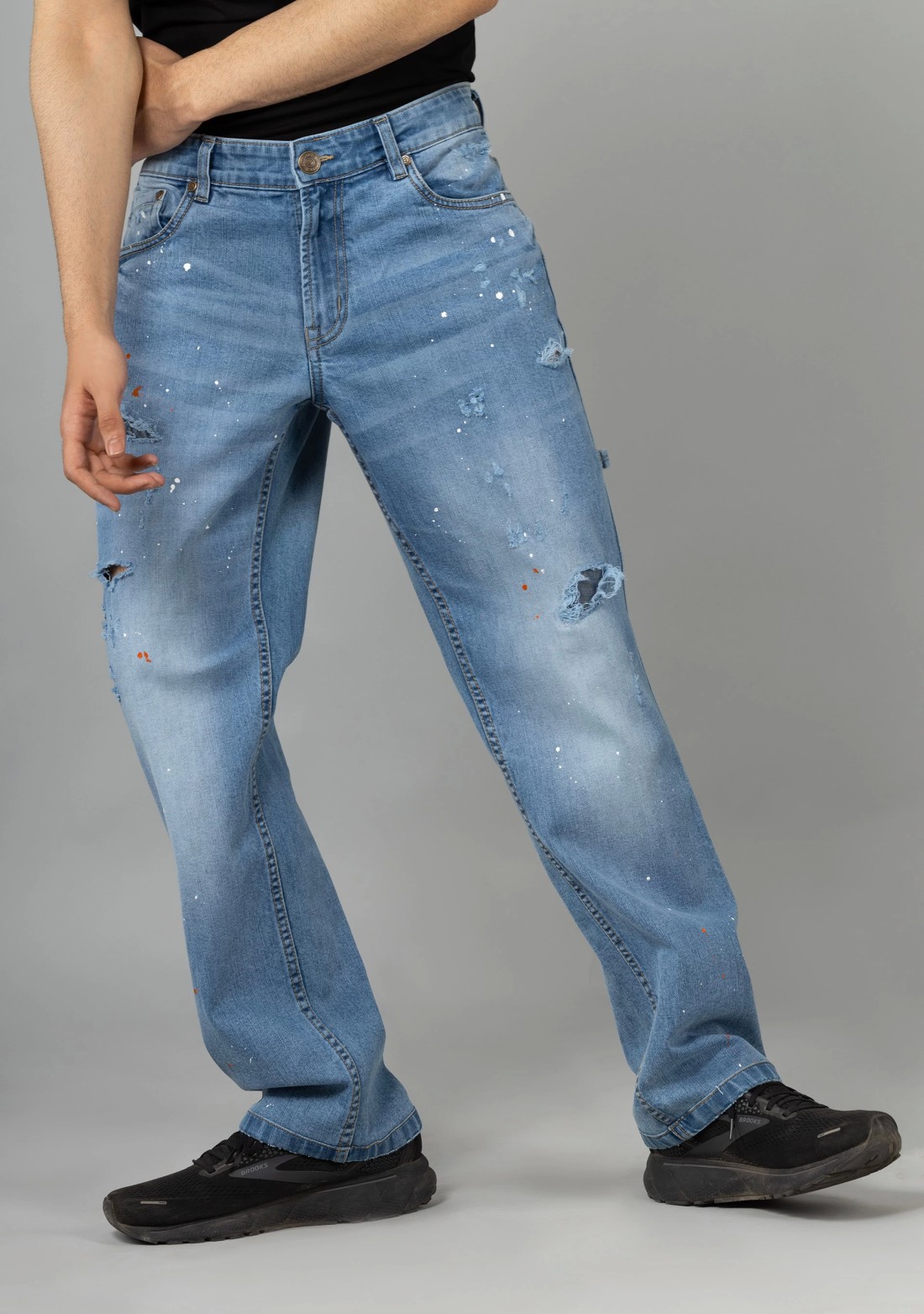 Light Blue Men's Cotton Fashion Jeans