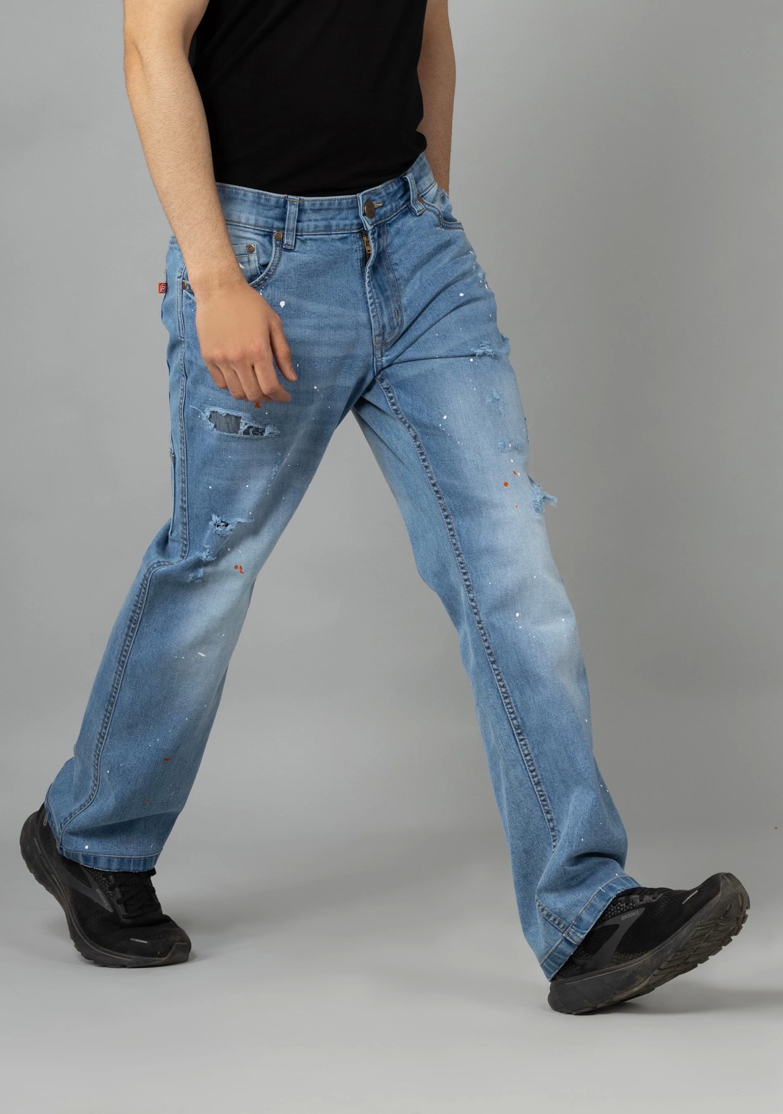 Light Blue Men's Cotton Fashion Jeans