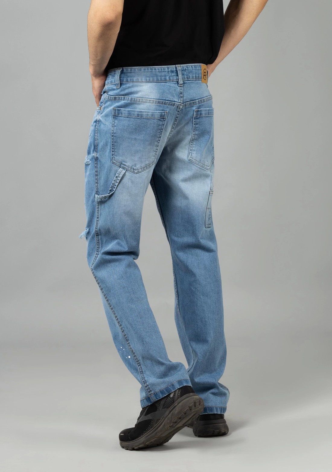 Light Blue Men's Cotton Fashion Jeans