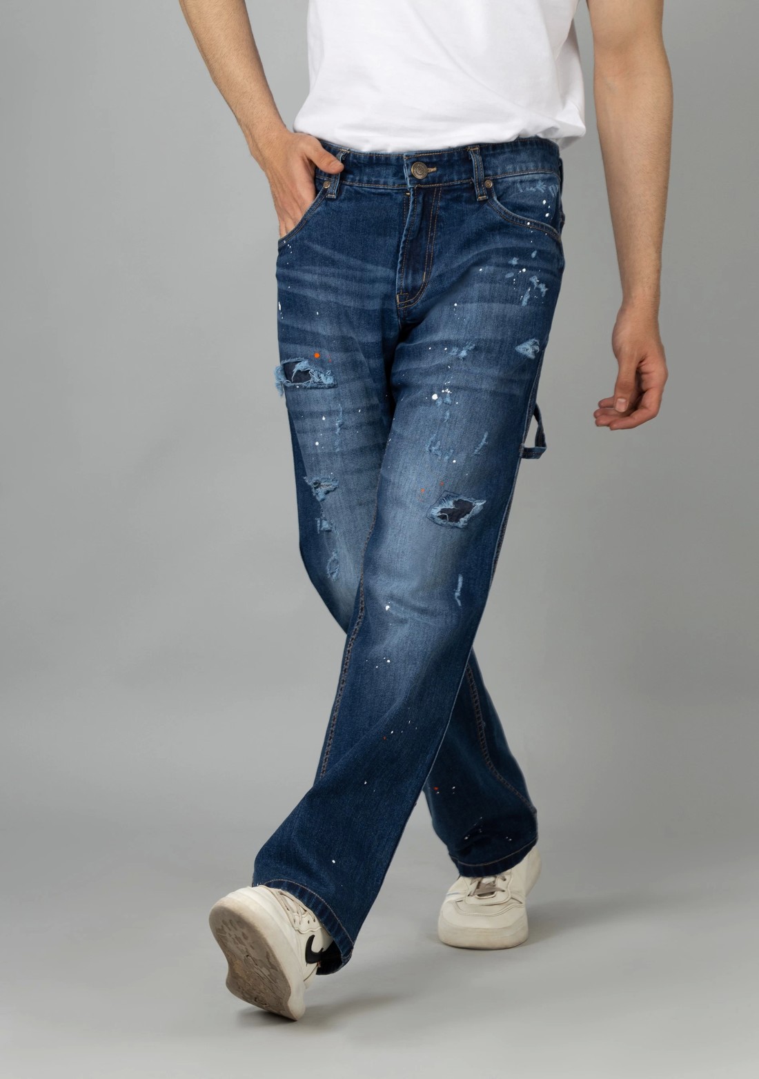 Blue Men's Cotton Fashion Jeans