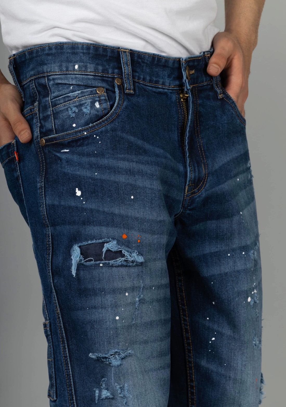 Blue Men's Cotton Fashion Jeans