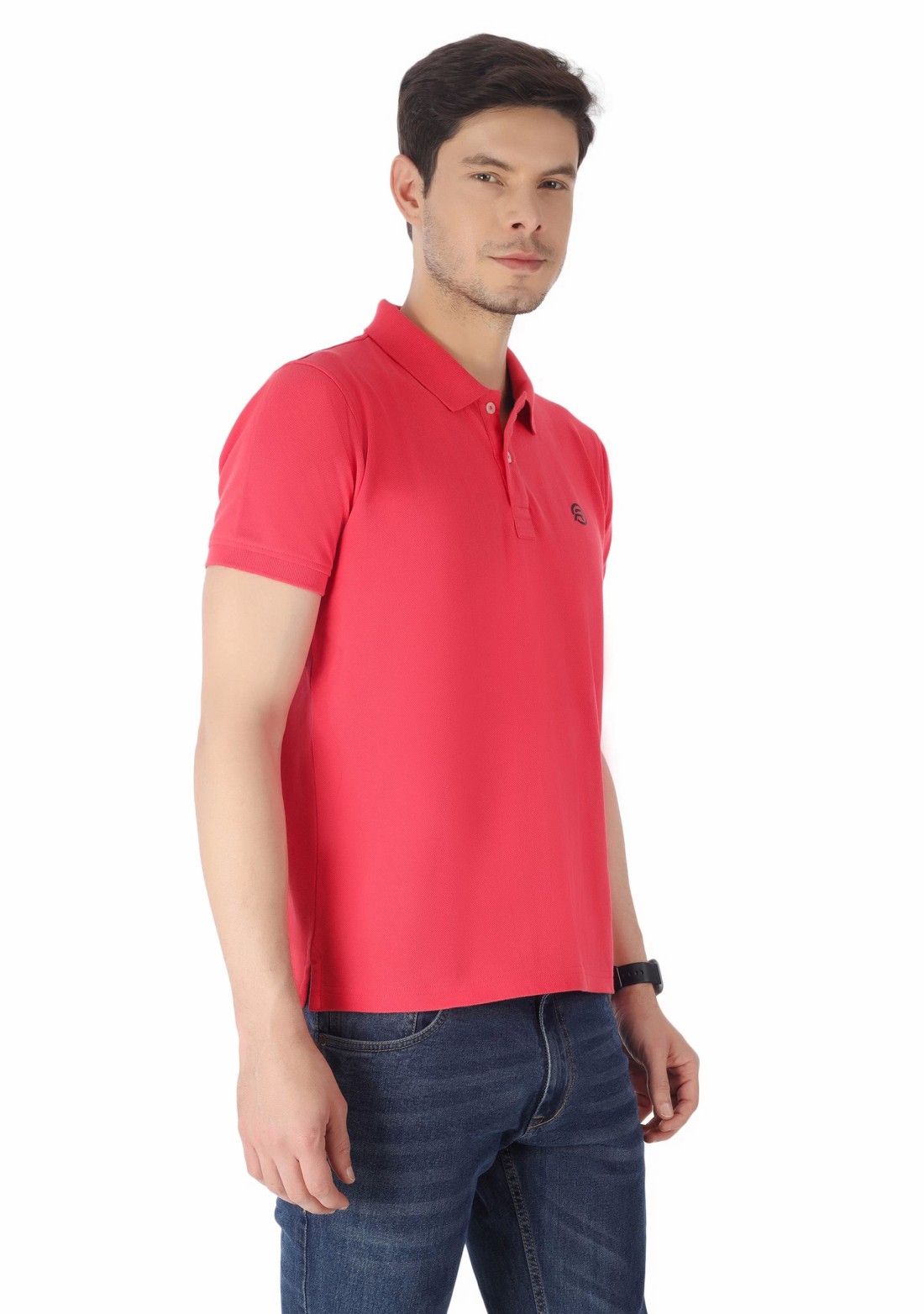 Coral Regular Fit Men's Cotton Polo T-Shirt