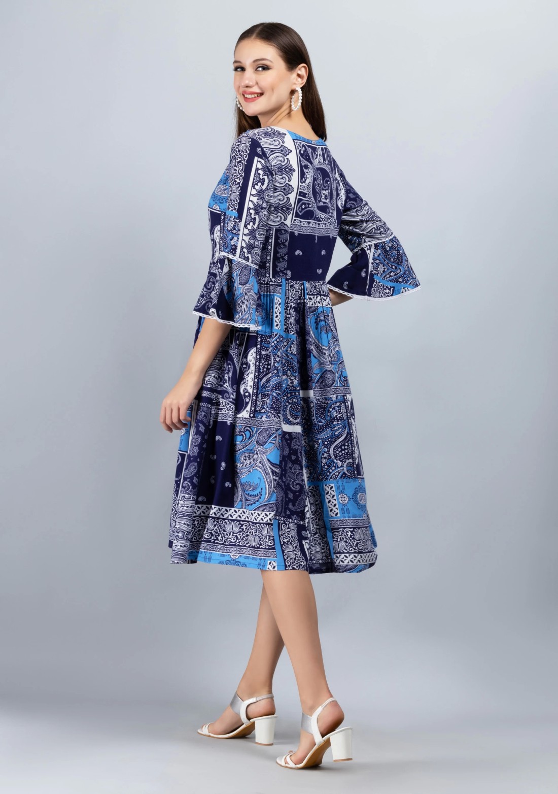 Trendy Patch Printed  Viscose Rayon Dresses