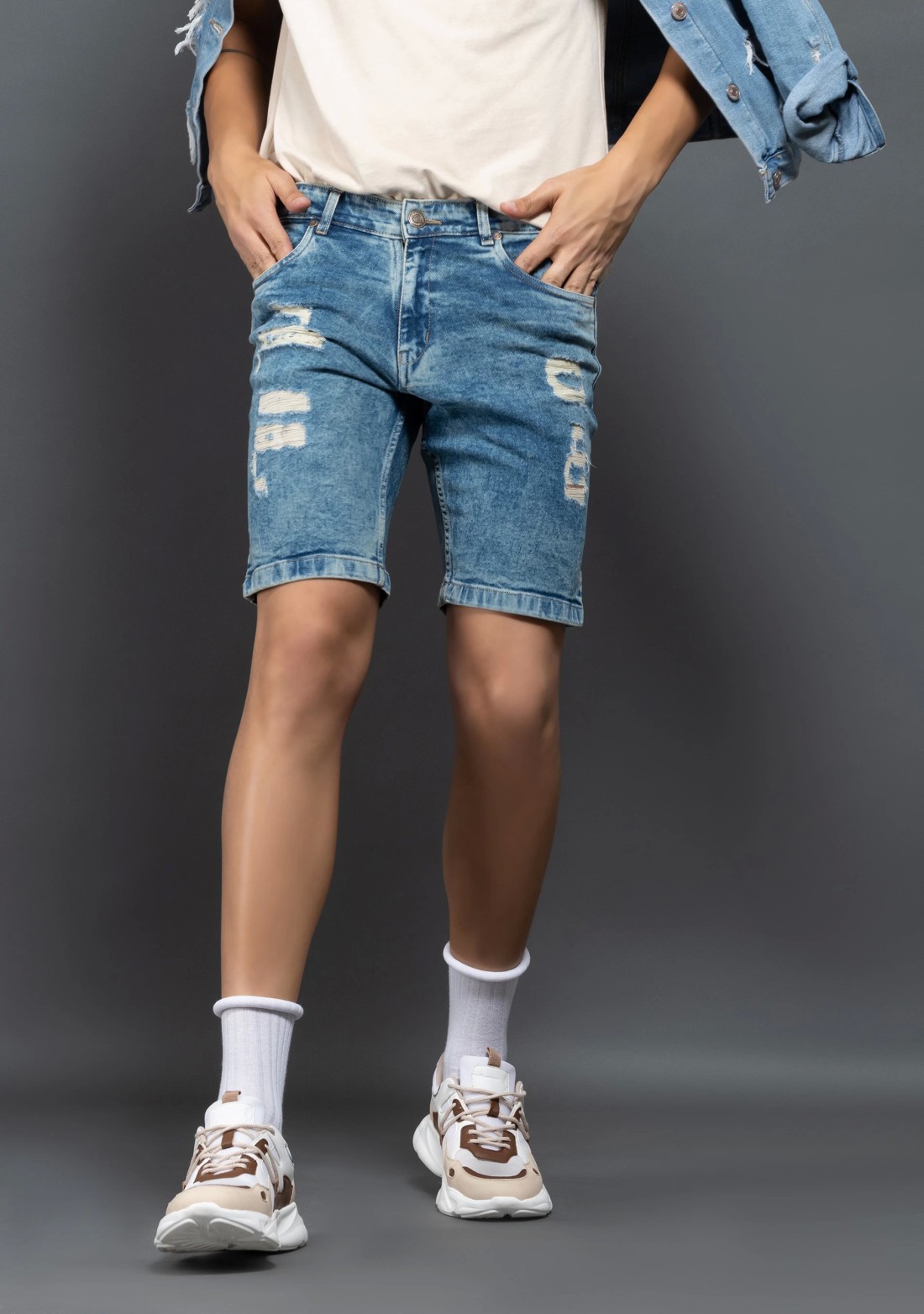 Denim Blue Regular Fit Rhysley Men s Denim Shorts