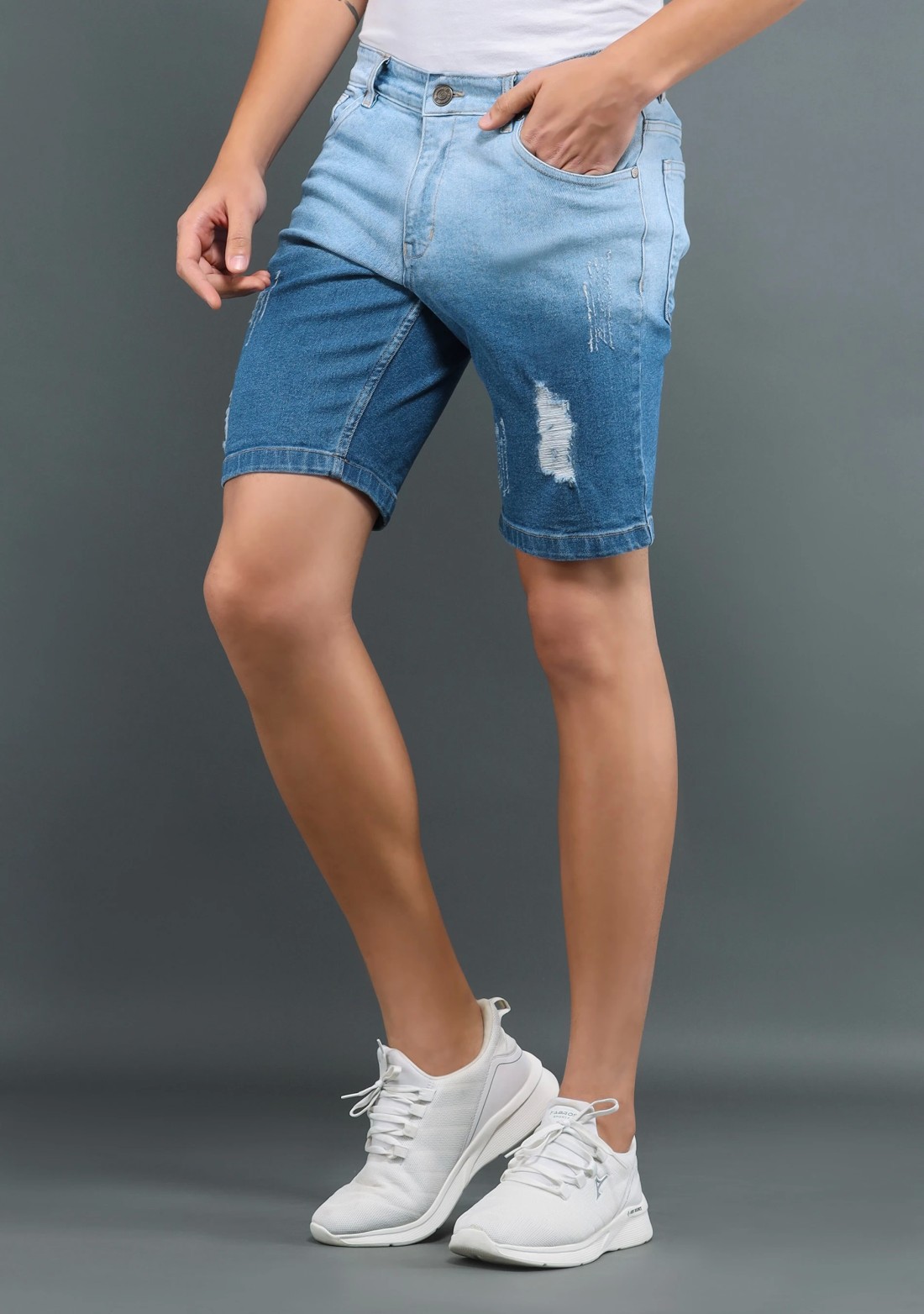 Blue Dual Shade Rhysley Men's Denim Shorts