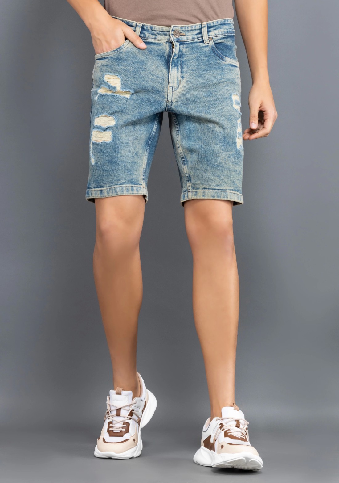 Vintage Blue Regular Fit Rhysley Men's Denim Shorts