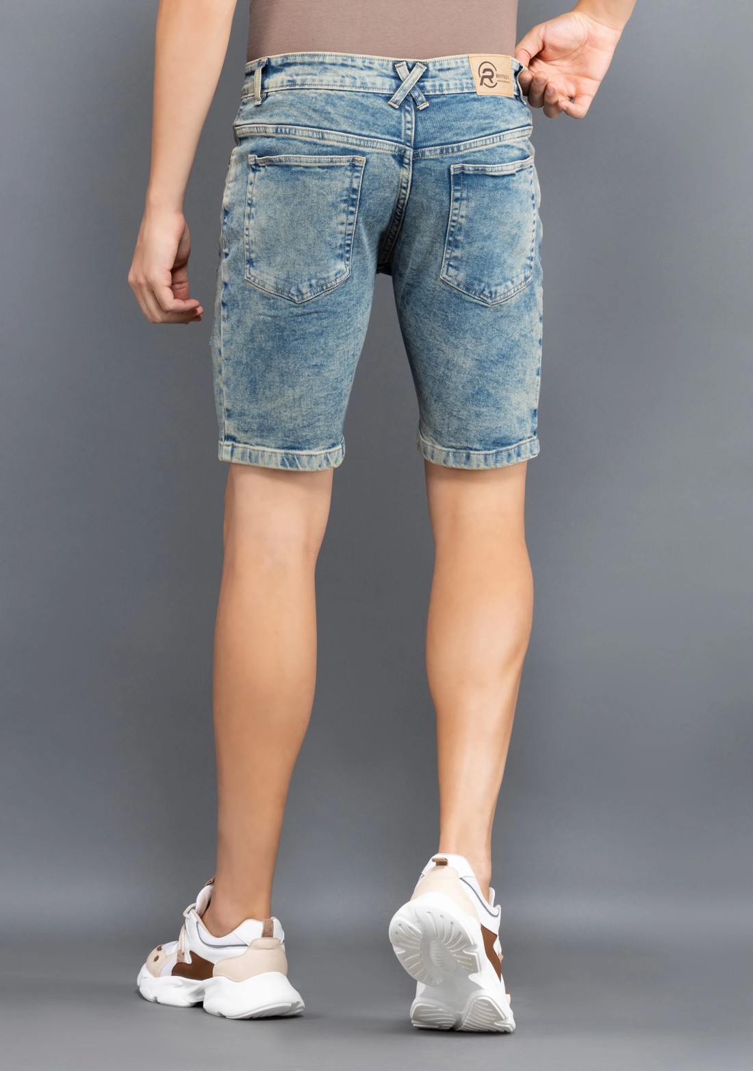 Vintage Blue Regular Fit Rhysley Men's Denim Shorts