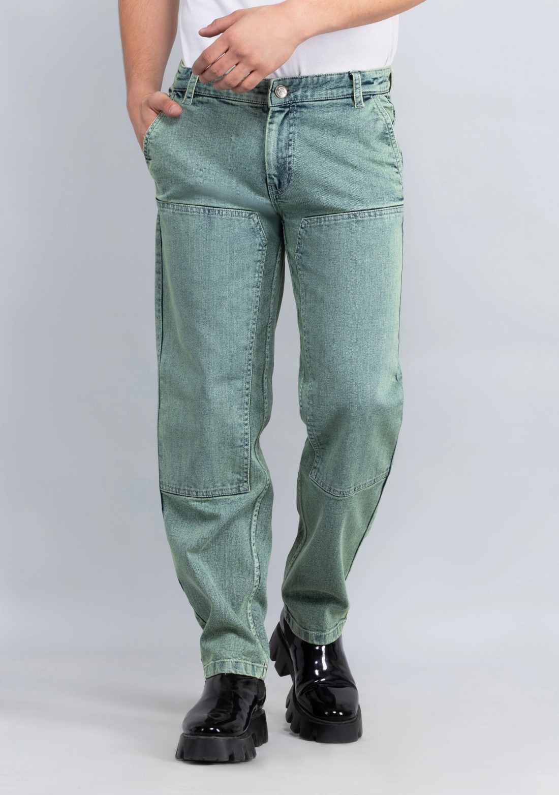 Foliage Green Straight Fit Rhysley Men's Jeans