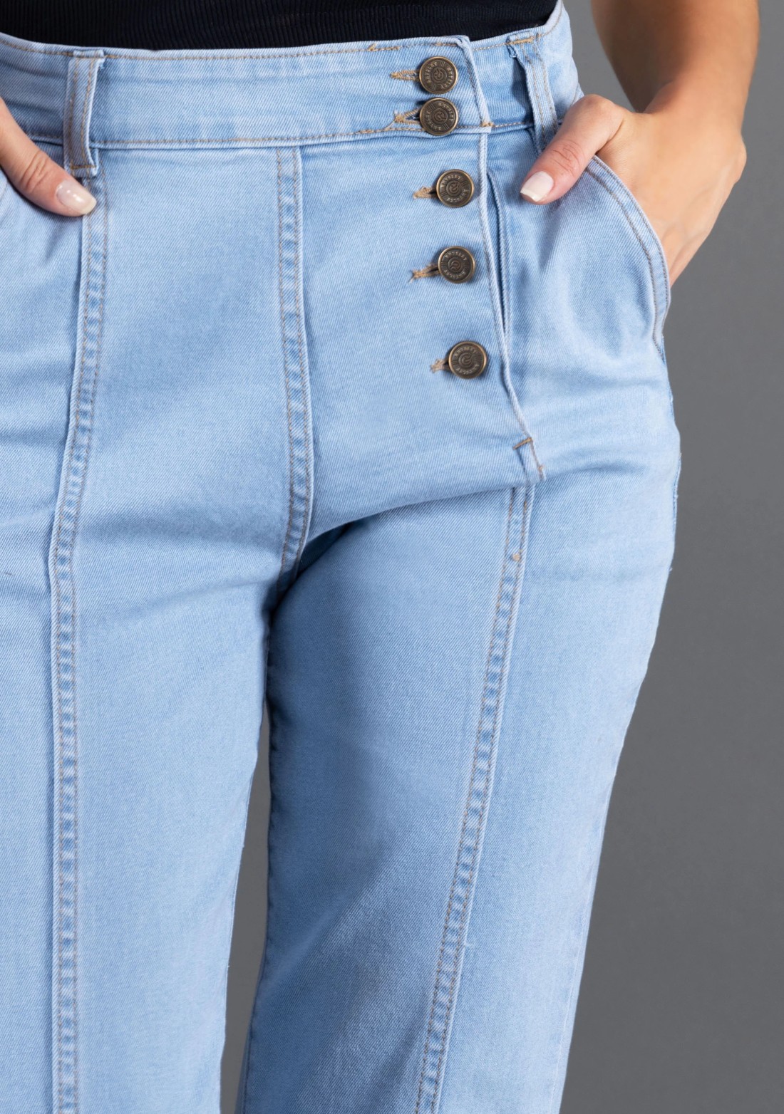 Light Blue Straight Fit Rhysley Women's Fashion Jeans