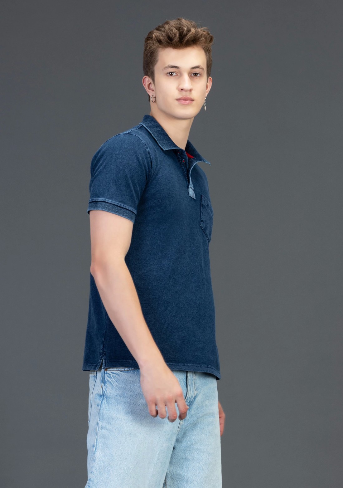 Blue Indigo Regular Fit Rhysley Men's Polo T-shirt