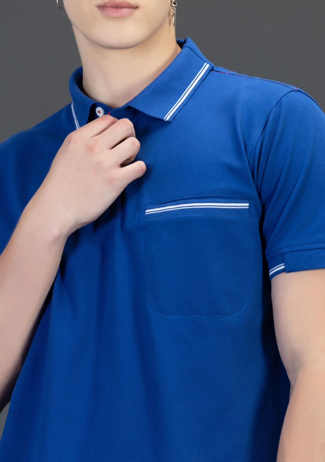 Blue Regular Fit Rhysley Men's Fashion Polo T-Shirt