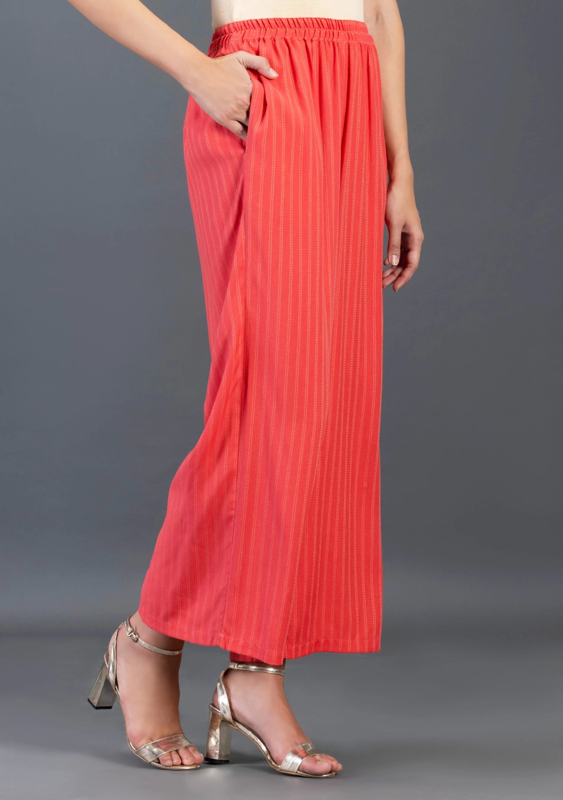 Coral Rayon dobby Straight Kurta Pant Co-Ord Set