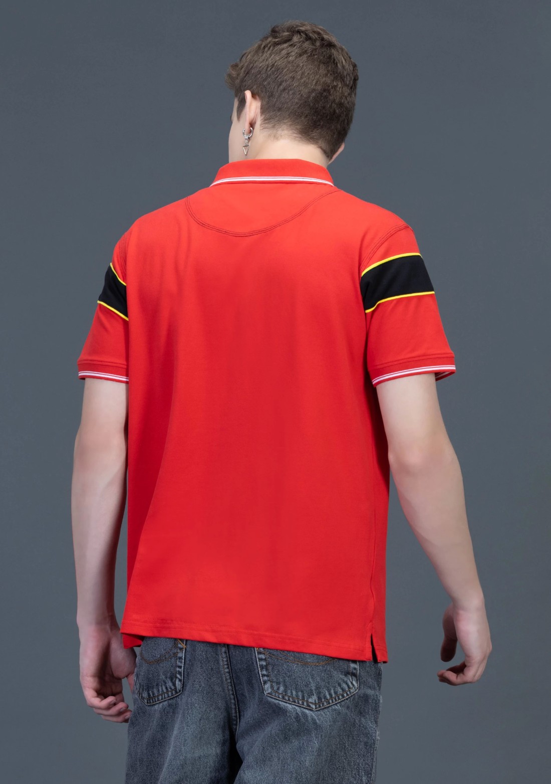 Red Regular Fit Rhysley Men's Polo T-shirt