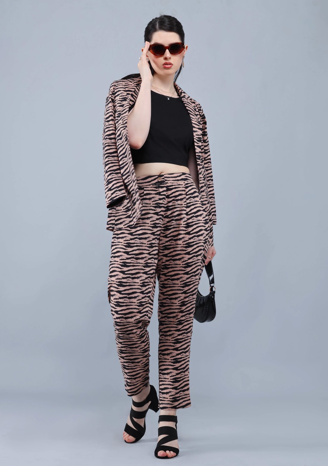 Animal Print Rayon Co-Ord Set