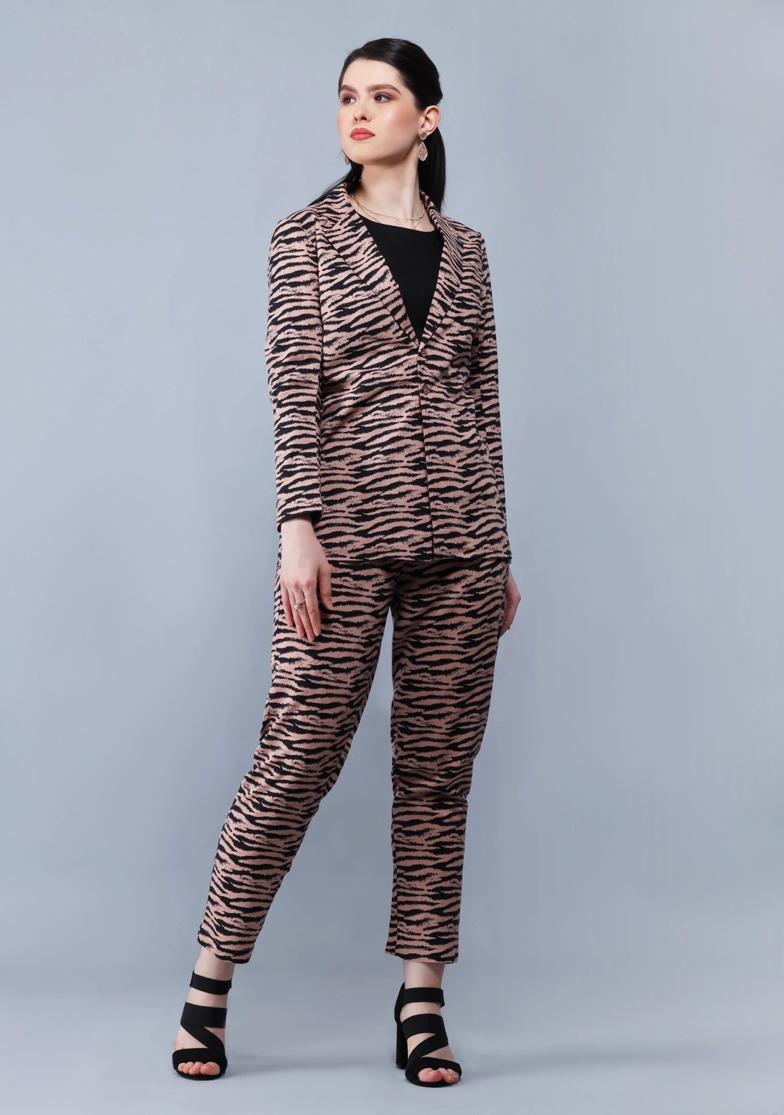 Animal Print Rayon Co-Ord Set