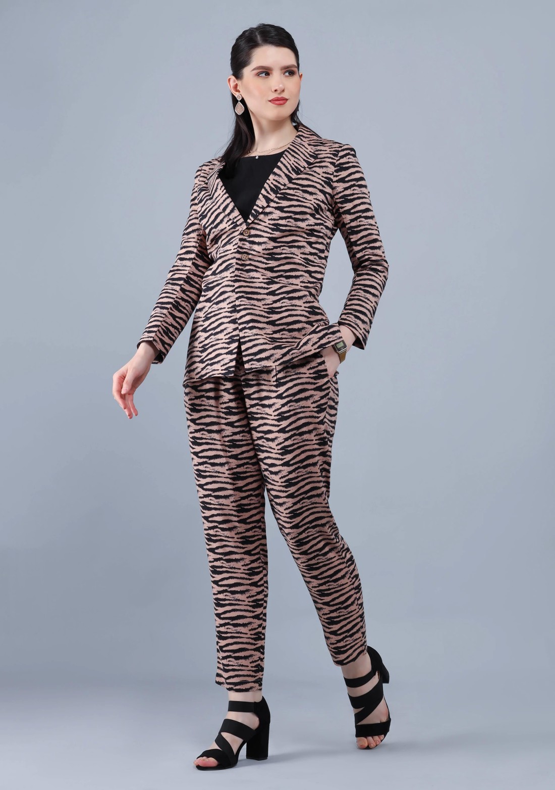 Animal Print Rayon Co-Ord Set