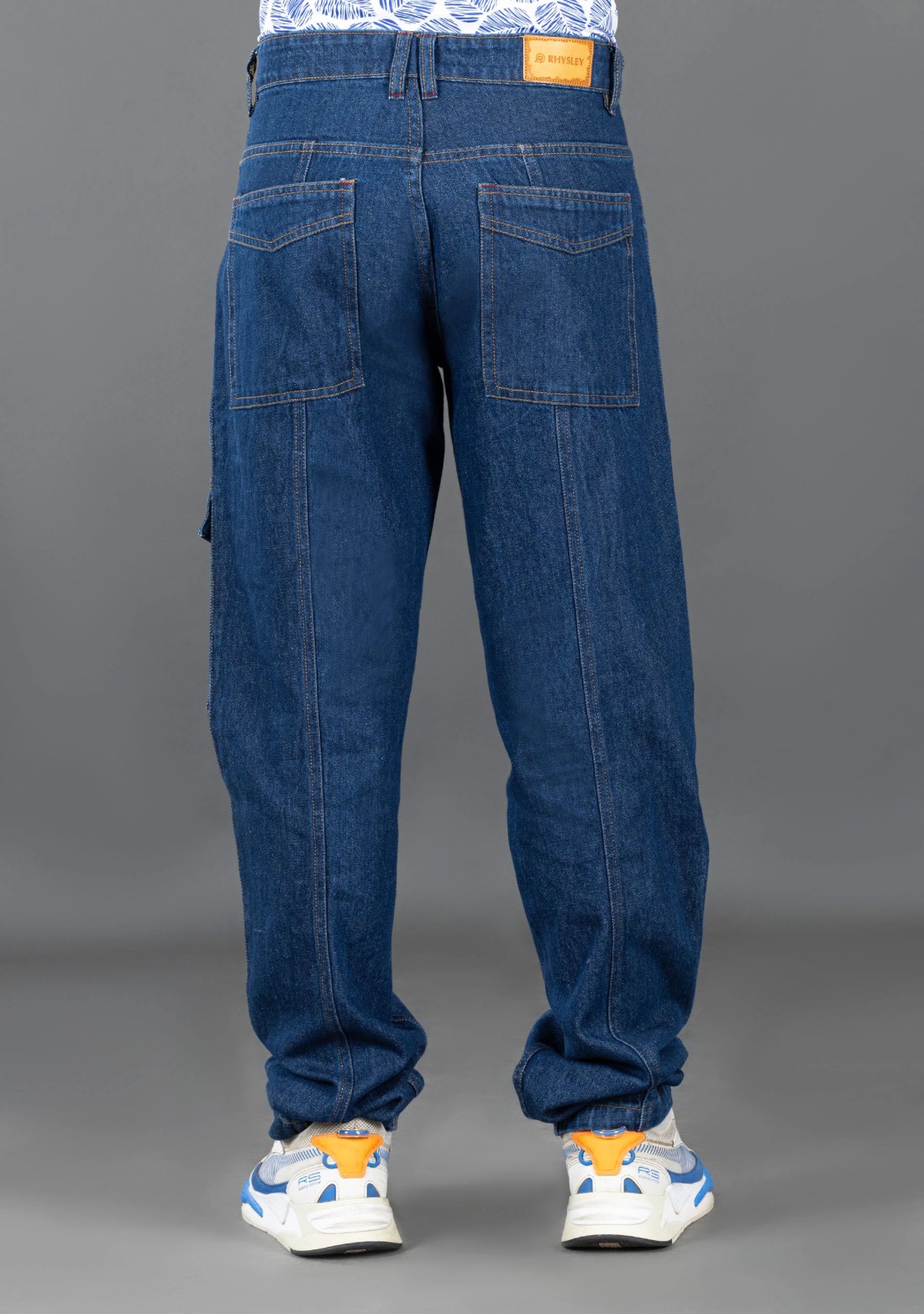 Dark Blue Boot Cut Rhysley Men's Fashion Jeans