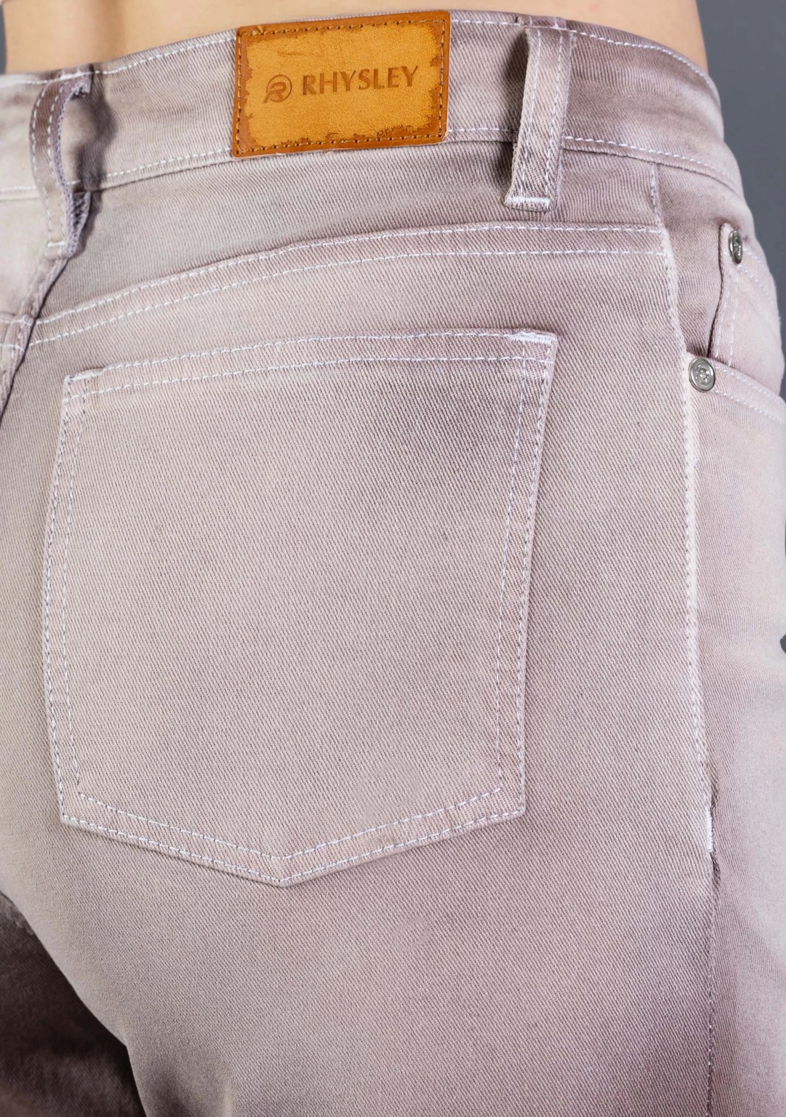 Light Brown Ombre Effect Wide Leg Rhysley Women's Jeans