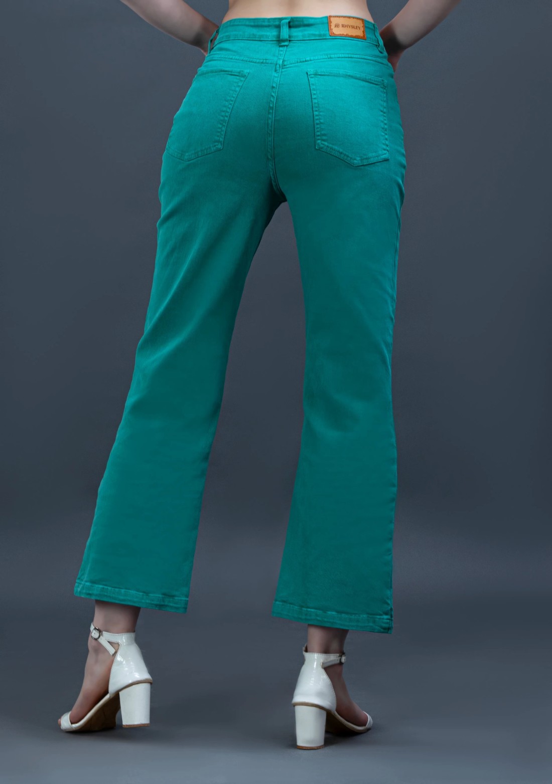 Jade Green Straight Fit Rhysley Women's Jeans