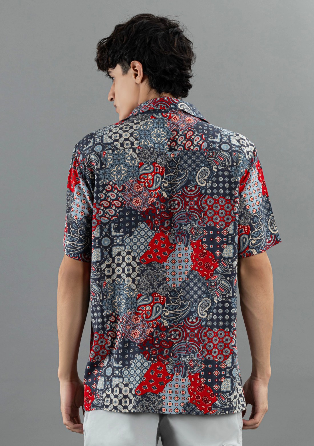 Multi-Colour Multi-Pattern Print Regular Fit Rhysley Men's Shirt