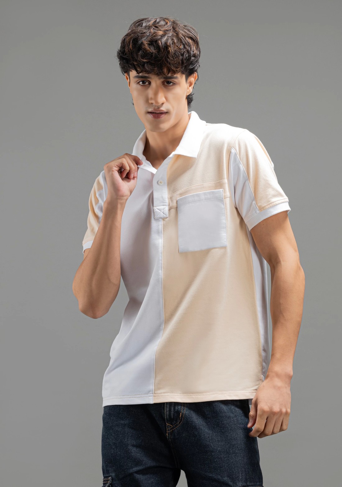 Two Tone Regular Fit Rhysley Men's Fashion Polo T-shirt