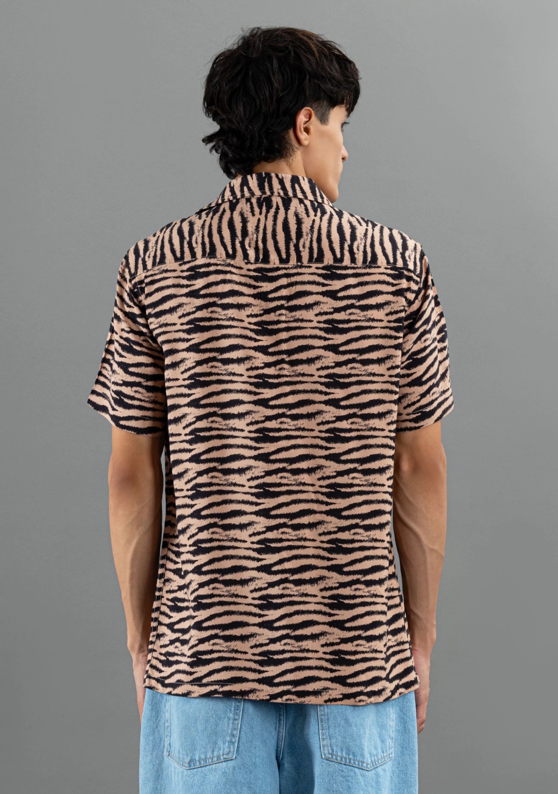 Leopard Print Regular Fit Rhysley Men's Cotton Shirt